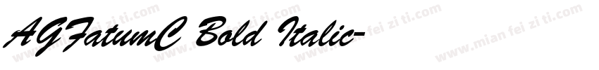 AGFatumC Bold Italic字体转换